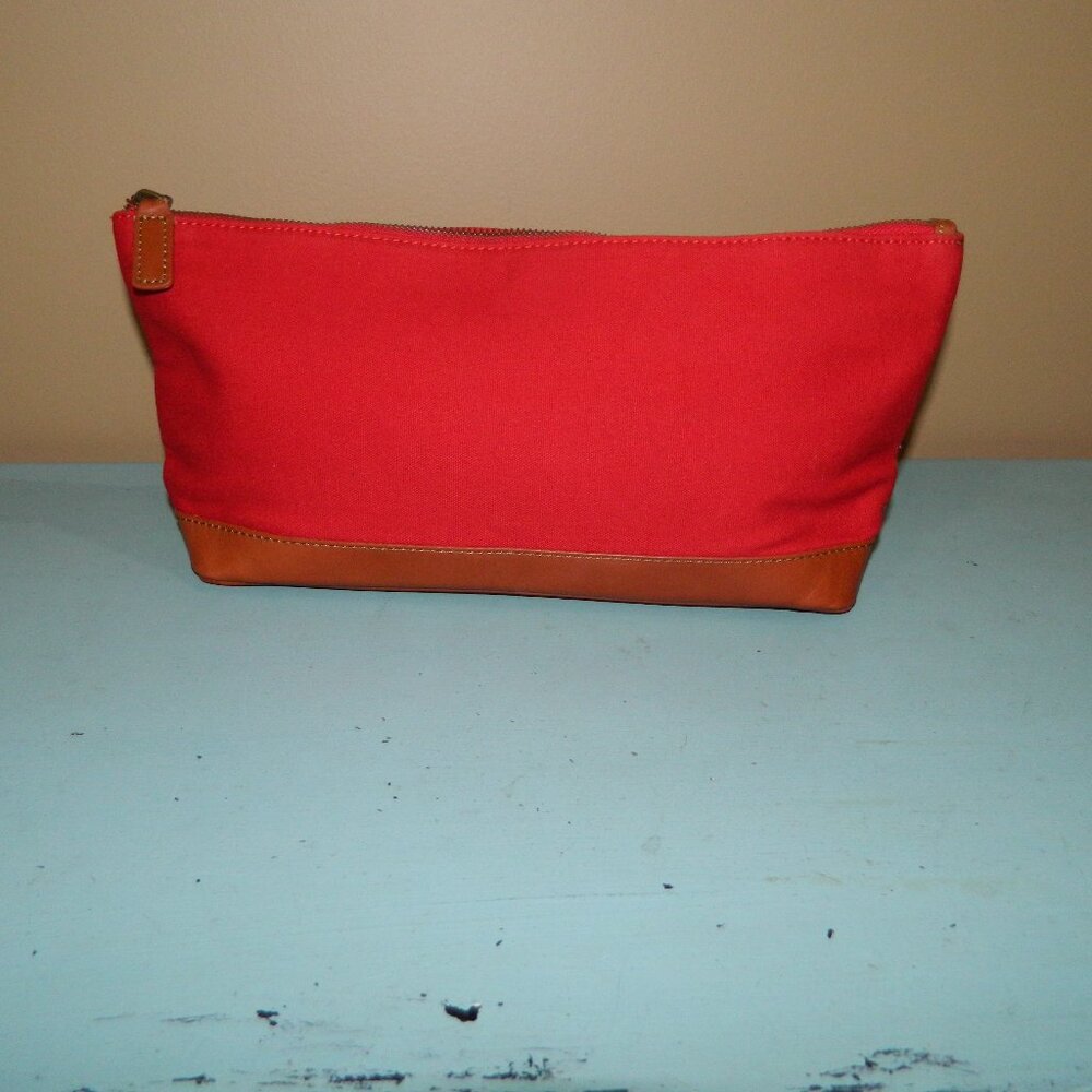 Mark & Graham Canvas and Leather Travel Pouch